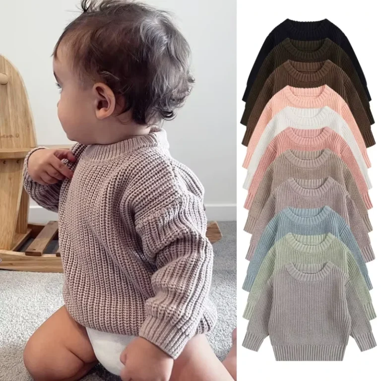 Custom-Design-Boutique-Baby-Boys-Sweaters-Knitted-Cotton-Chunky-Oversized-Crochet-Winter-Jumper-RTS