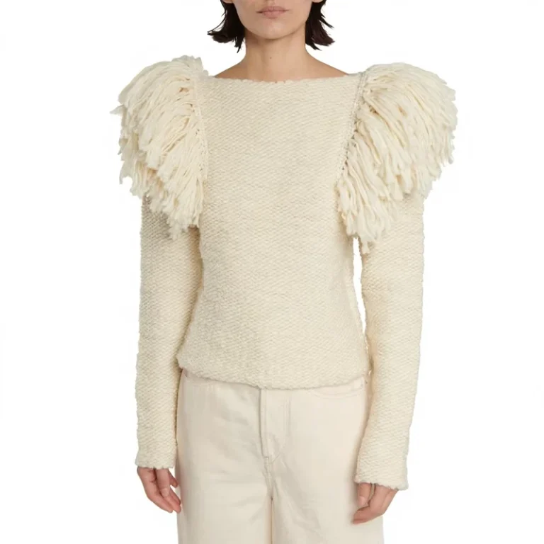 Custom-Design-Women-Fashion-Wool-Blend-Knit-Fringe-Sweater