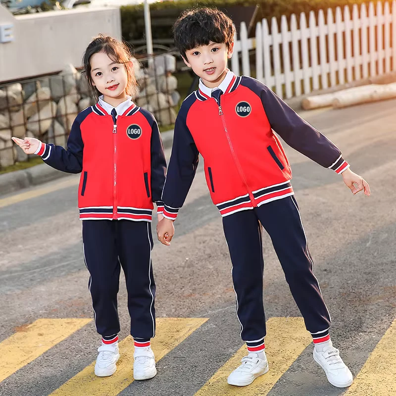 Custom Design Your Own Models School Uniforms Sets Leisure Polo Kids School Uniforms Customize Logo Embroidery Tracksuits