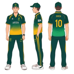 Custom Designed Men’s Cricket Jersey Sports T-Shirt and Trouser Uniform Polo Jerseys and Shorts Set