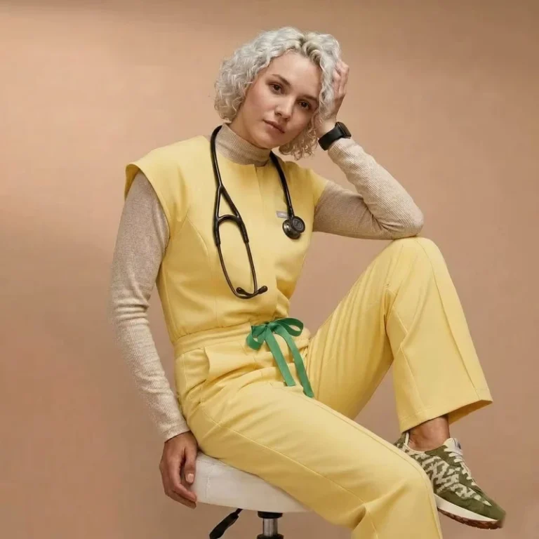 Custom-Designer-Manufacturer-Scrub-Jumpsuit-Suit-with-Wide-Leg-Pants-for-Women