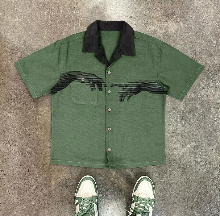 Custom-Designer-Streetwear-Heavyweight-Cotton-Oversized-Boxy-Stripe-Lapel-Button-Polo-T-Shirt-for-Men-Manufacturer
