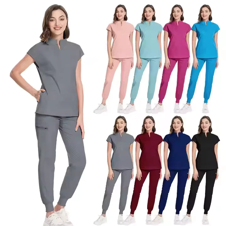 Custom Doctor Uniforms Medical Nursing Scrubs Uniform With Printed or Embroidered Logo