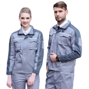 Custom Embroidered Auto Repair Workwear Set Men Long Sleeve Wear Resistant Reflective Safety Tooling Suit Spring Autumn