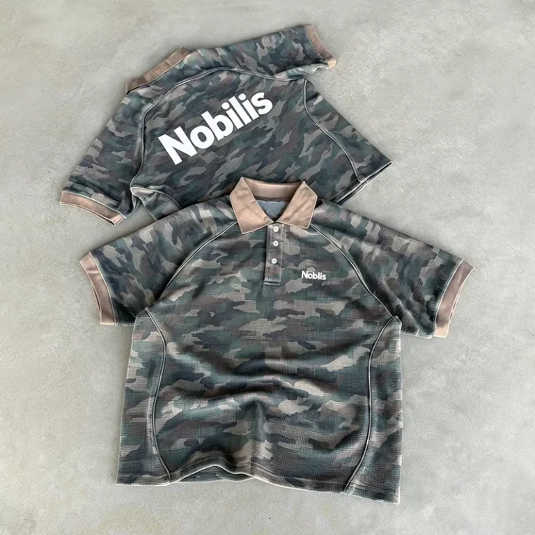 Custom-Embroidered-Camouflage-Polo-Shirt-Heavyweight-Waffle-Cotton-Contrast-Knit-Collar