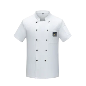 Custom Embroidered Logo Pizza Coat for Hotels Restaurants Bars and Kitchens