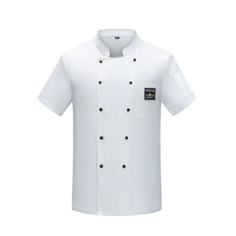 Custom Embroidered Logo Pizza Coat for Hotels Restaurants Bars and Kitchens