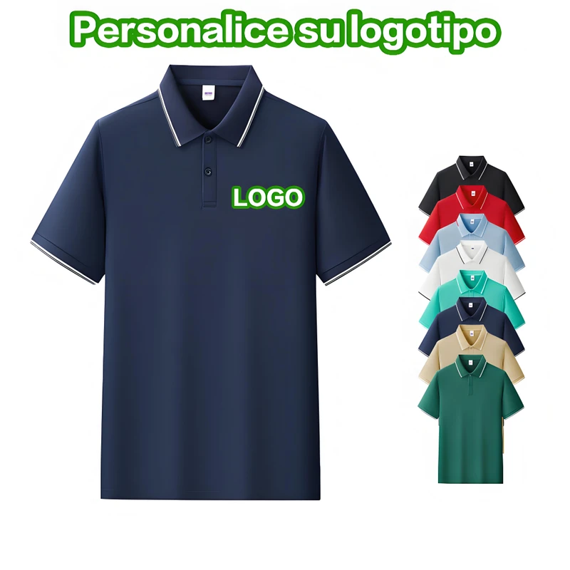 Custom Embroidery Logo Solid Men Women Cotton Polyester Business Employee Work Breathable Premium Uniform Golf for Shirts