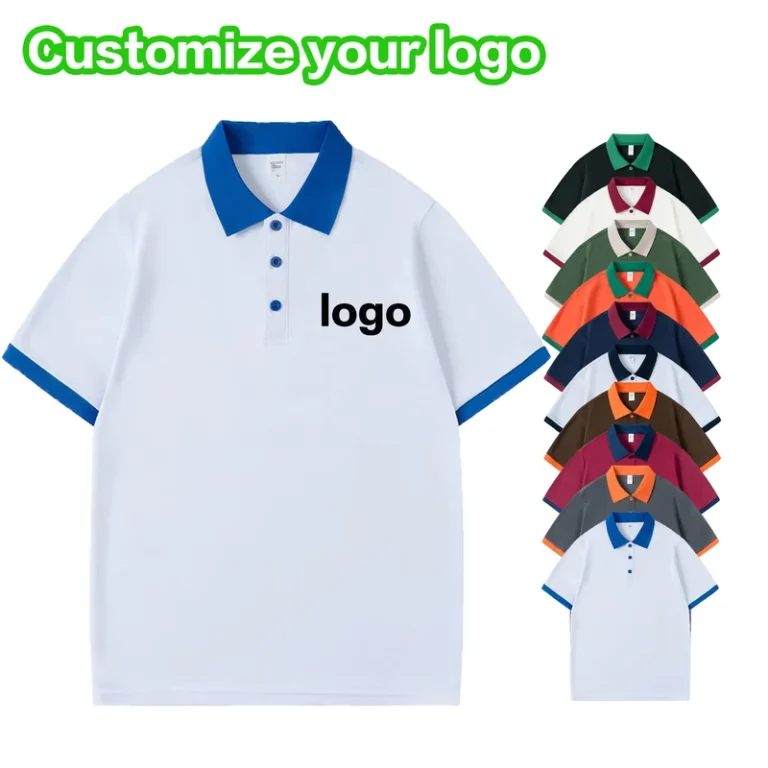 Custom-Embroidery-Printed-Short-Sleeve-for-Shirt-100-Polyester-Short-Breathable-Formal-Business-Promotion-Work-Uniform-Unisex