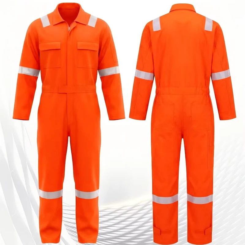 Custom Fabric Work Clothes Factory Direct Working Suit With Reflective Strips Construction Work Coveralls