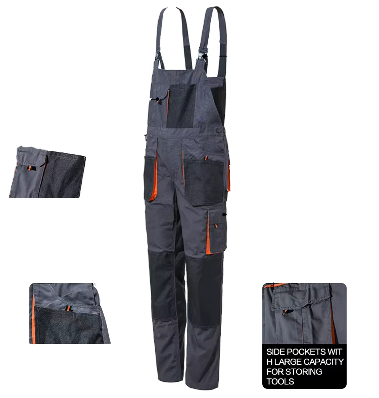 Custom-Factory-Cotton-Reflective-Insulated-Hunting-Cycling-Clothes-Working-Joggers-Tooling-Cargo-Safety-Work-Bib-Pants