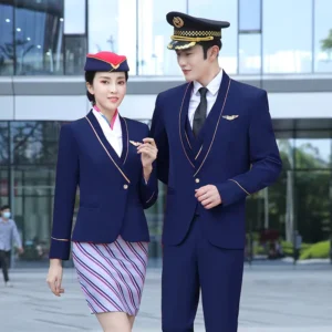 Custom Fashion Air Pilot Stewardess Hostess Cabin Crew Flight Attendant Airline Uniforms
