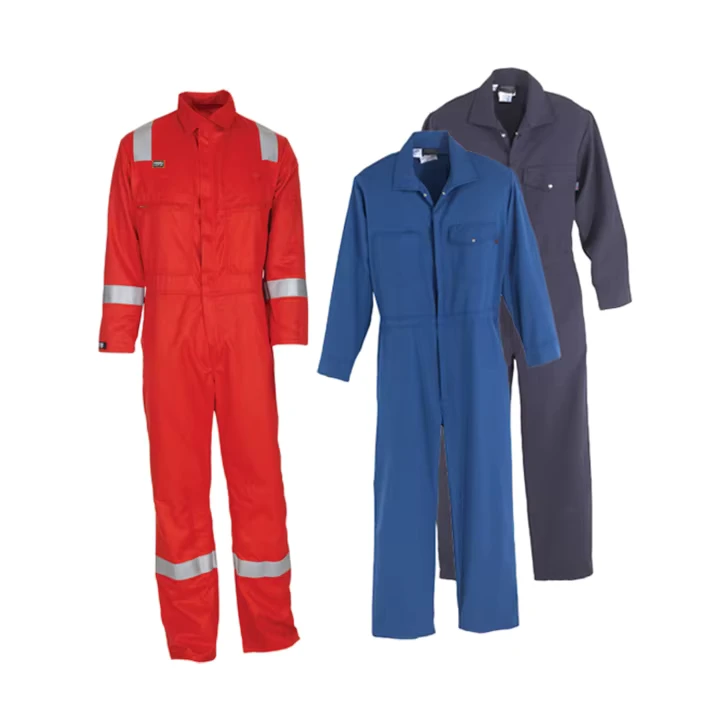 Custom Fire Resistant FR Waterproof Cotton Oeko Tex Certified Anti Allergy Men's Construction Safety Work Coverall Reflective