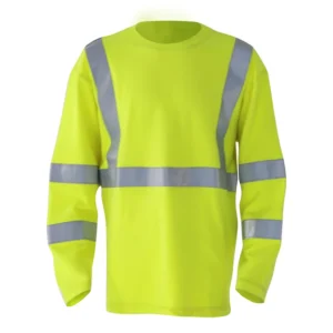 Custom Fire Resistant Welding Fireproof Hi Vis Shirt Long Sleeve Safety Mens Reflective Workwear Shirts Industrial Work Shirt
