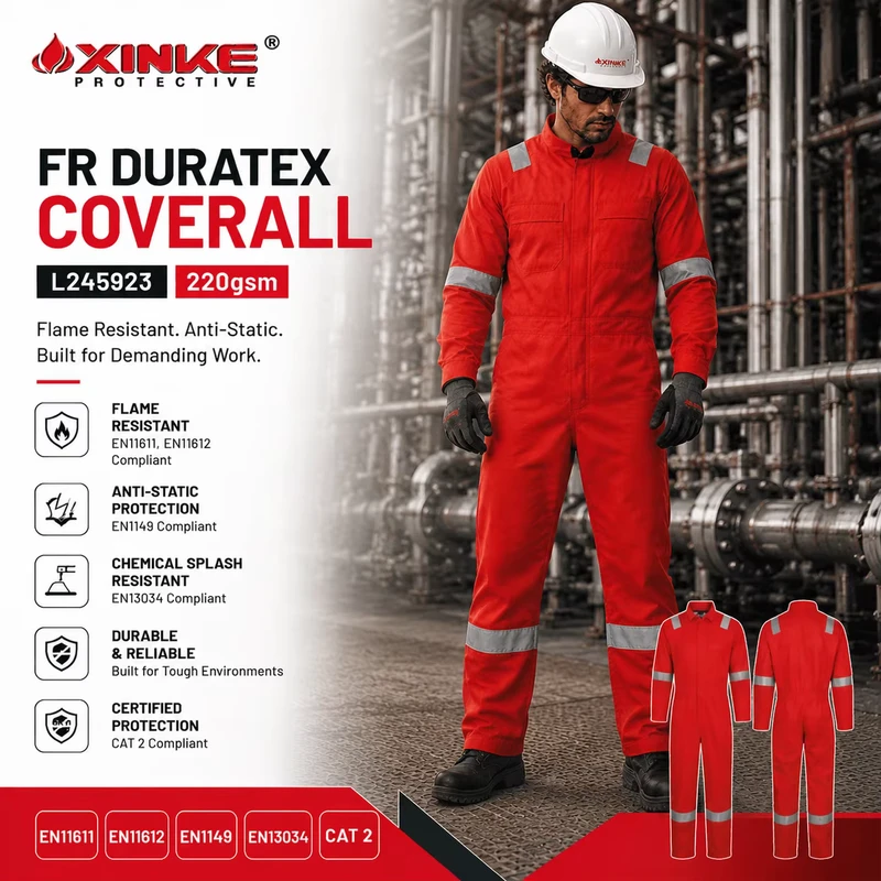 Custom Fire Retardant Coverall High Visibility Reflective FR Workwear Safety Coveralls for Workers Manufacturer
