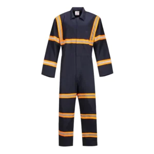 Custom Fireproof Cotton Industrial High Visibility Reflective Safety Quick Dry Rip Stop Twill FR Flame Resistant Men’s Coveralls