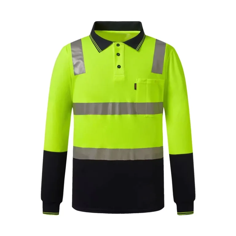 Custom-Fit-Security-Polo-Shirt-With-Reflective-Stripes-Unisex-Hi-Vis-Polo-Shirt-Short-Sleeve-Hi-Vis-Polo-Shirt-Safety-Shirt