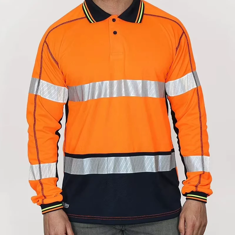 Custom Flame Retardant Work Wear Comfortable and Breathable With Reflective Tapes Work Shirts