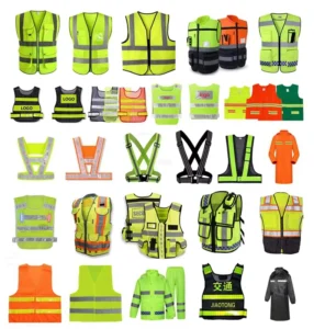 Custom Fluorescent High-Visibility T-Shirt and Reflective Safety Vest