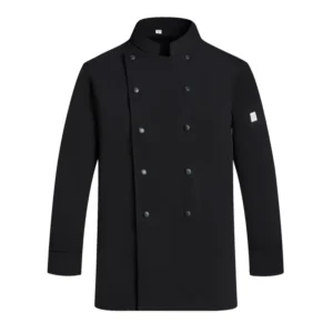 Custom Food Service Chef Uniform Set Polyester Cotton Long Sleeve Unisex Chef Shirt and Apron