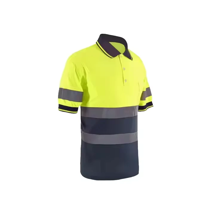 Custom Graphic Construction Breathable Reflective Shirt Hi Vis Reflective Safety Clothing with Pockets Safety Tshirt