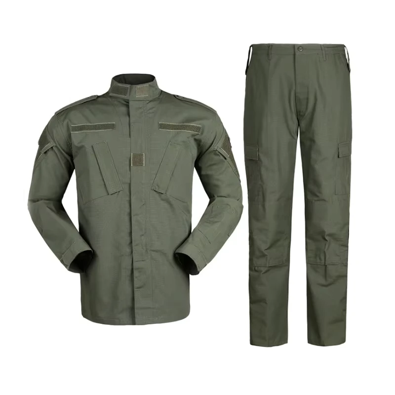 Custom Green Ripstop Men's Tactical ACU Combat Camouflage Uniform