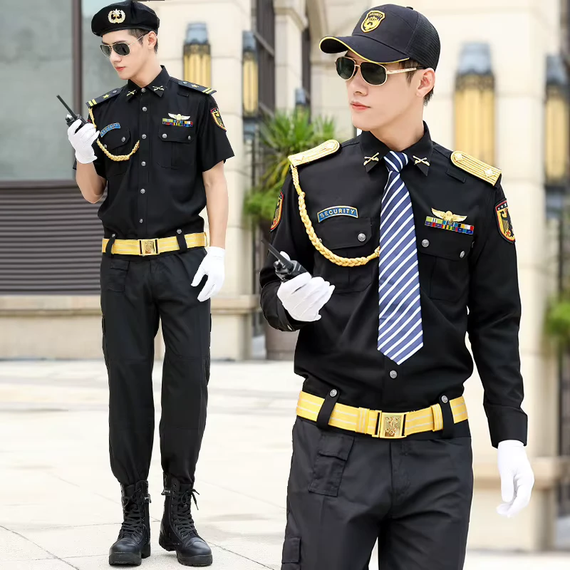 Custom Guard Work Wear Security Uniforms with Short Sleeves for Summer
