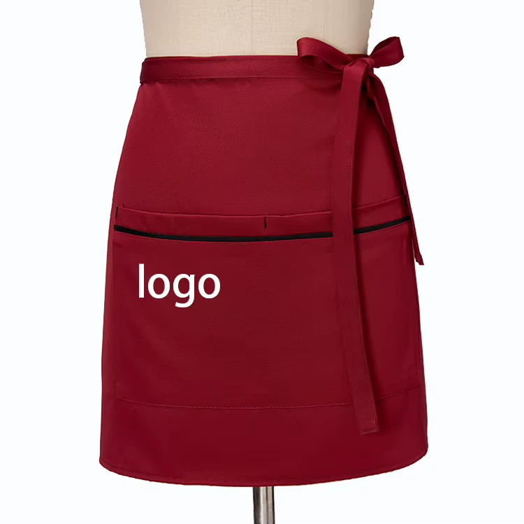 Custom Half-Length Waist Apron for Hotel, Bakery, and Restaurant Staff