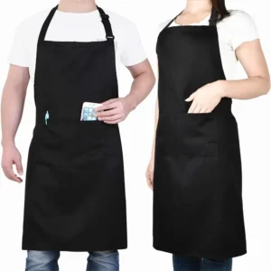 Custom Half Waist Cotton Bib Kitchen Restaurant Apron Personalized Staff Uniforms with Printed and Embroidered Logo
