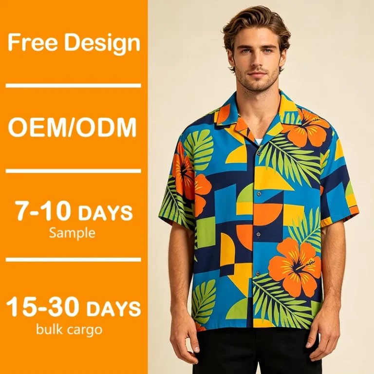 Custom-Hawaiian-Shirt-Ice-Silk-Blend-Fabric-Hibiscus-Palm-Leaf-All-Over-Print-Camp-Collar-Short-Sleeve-Private-Label-Logo-Custom