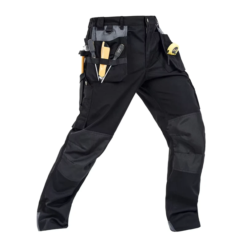 Custom Heavy Duty Cargo Pants Men With Knee Pads Industrial Plus Size Mens 6 Side Pockets Cargo Work Pants