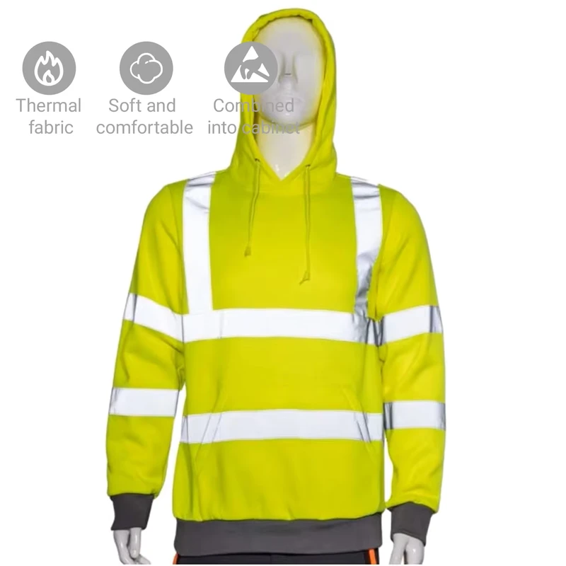 Custom Hi Vis 5-in-1 Thermal Reflective Safety Jacket Highly Protective Breathable for Outdoor Workers Water Proof