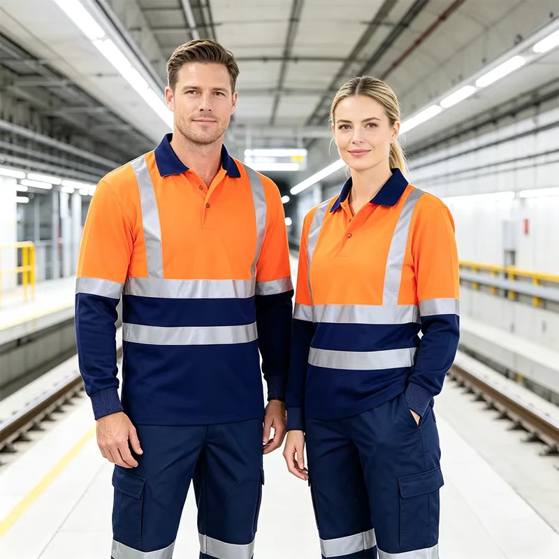 Custom Hi Vis Flame Retardant Reflective Work Shirt for Construction and Mining