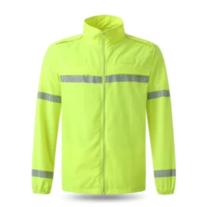 Custom Hi Vis Jacket Reflective Safety Workwear Breathable & Lightweight for Construction Roadwork & Outdoor Use