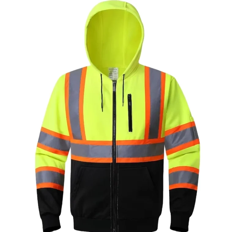 Custom-Hi-Vis-Reflective-Hoodie-Lightweight-Class-3-High-Visibility-Safety-Work-Full-Zip-Hooded-Jacket