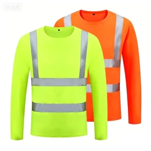 Custom Hi Vis Reflective Safety T Shirts & Polo Shirts Breathable Moisture Wicking Protective Workwear for Construction Security