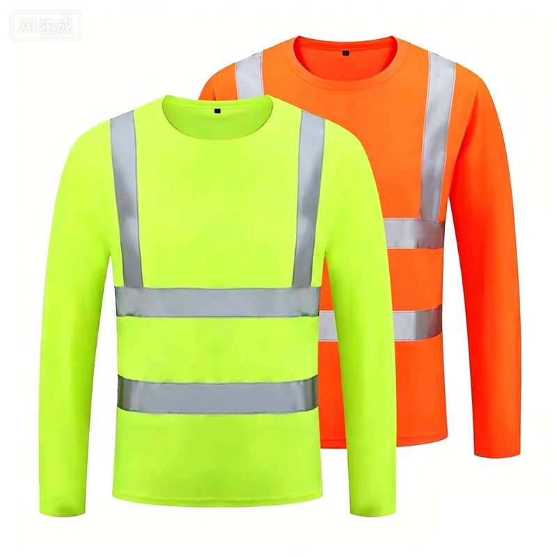 Custom Hi Vis Reflective Safety T Shirts & Polo Shirts Breathable Moisture Wicking Protective Workwear for Construction Security