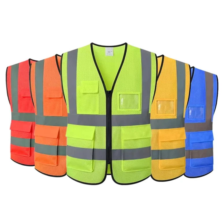 Custom-Hi-Vis-Safety-Reflector-Jacket-Sleeveless-120-Gsm-Royal-Blue-Breathable-Zip-up-Chaleco-De-Seguridad-Industrial-Malla