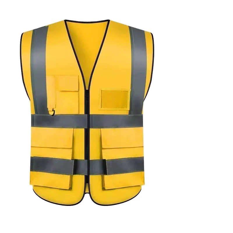 Custom Hi Viz Safety Security Vest Multifunctional Reflective Polyester Tactical Vest with Custom Logo for Construction Security
