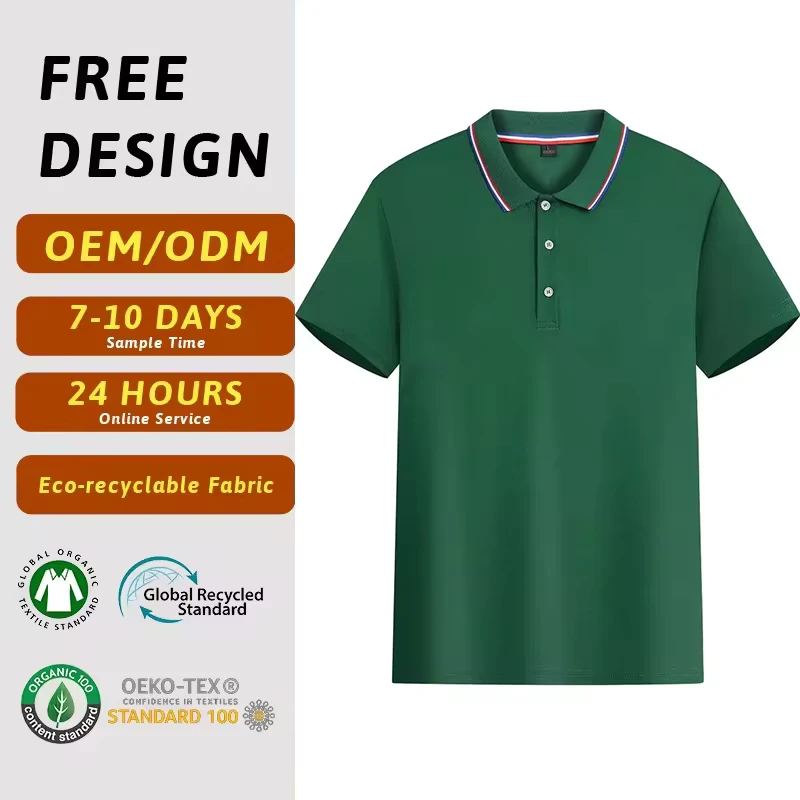 Custom High Quality Business Casual Golf T shirt Men's Summer Cotton Collared Shirts Pour Hommes Camisas De Hombre Polo Shirt