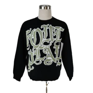 Custom High Quality Fashion Street Knitted Dropped Shoulder Men Loose Winter Pullover Sweater 100% Cotton