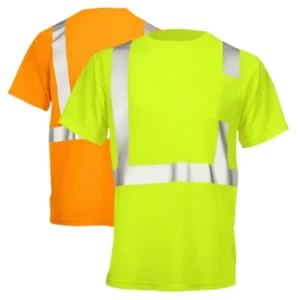 Custom High Quality New Safety Short Sleeve T Shirt Reflective Stripes Safety Shirts Hi Vis Work Shirt