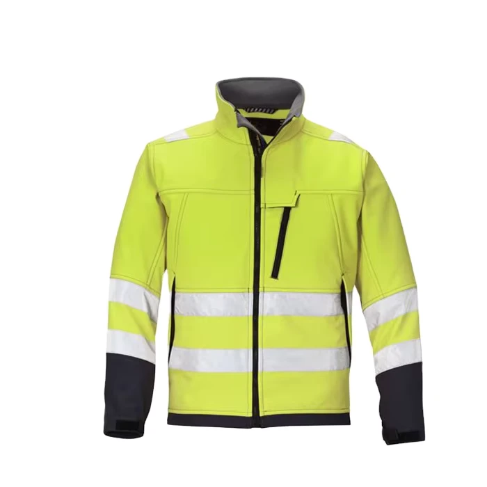 Custom High Quality Two Tone Winter Hi Viz Safety Reflective Orange Yellow Breathable Windproof Work Jackets