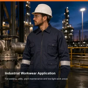 Custom High Visibility FR Work Jacket Reflective Flame Retardant Industrial Safety Uniform with Pockets OEM ODM