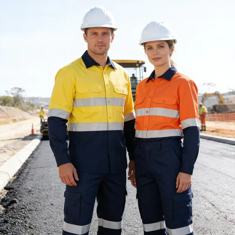 Custom-High-Visibility-Industrial-Security-Workwear-Long-Sleeve-Hi-Vis-Cotton-Construction-Clothes-Reflective-Safety-Work-Shirt