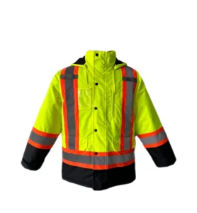 Custom High Visibility Reflective Safety Jacket Construction Hi Viz Work Jacket with Pocket Long Sleeves for Men