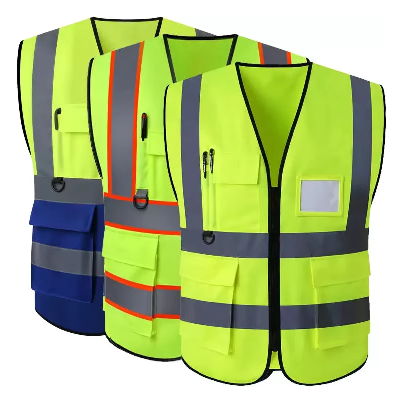 Custom High Visibility Reflective Safety Vest for Workers, Security, and Construction