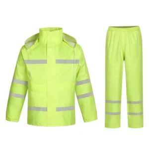 Custom High-Visibility Waterproof Reflective Rainsuit with Jacket and Pants