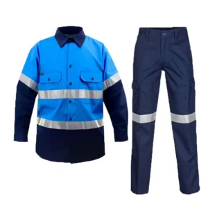 Custom High Visibility Work Uniform Shirt Safety Reflective Construction Long Sleeve Men Shirt