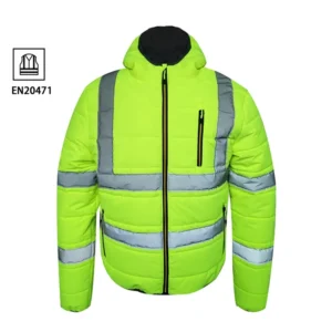 Custom High Visibility Work Wear Winter Jacket for Men Work Wear Puffer Jacket